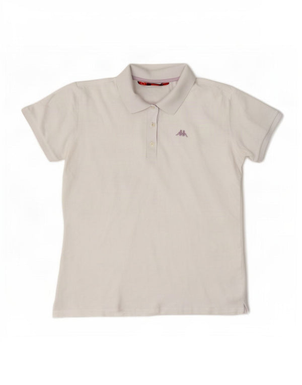 Tricou polo Kappa pentru femei UK 18 XL Bumbac alb