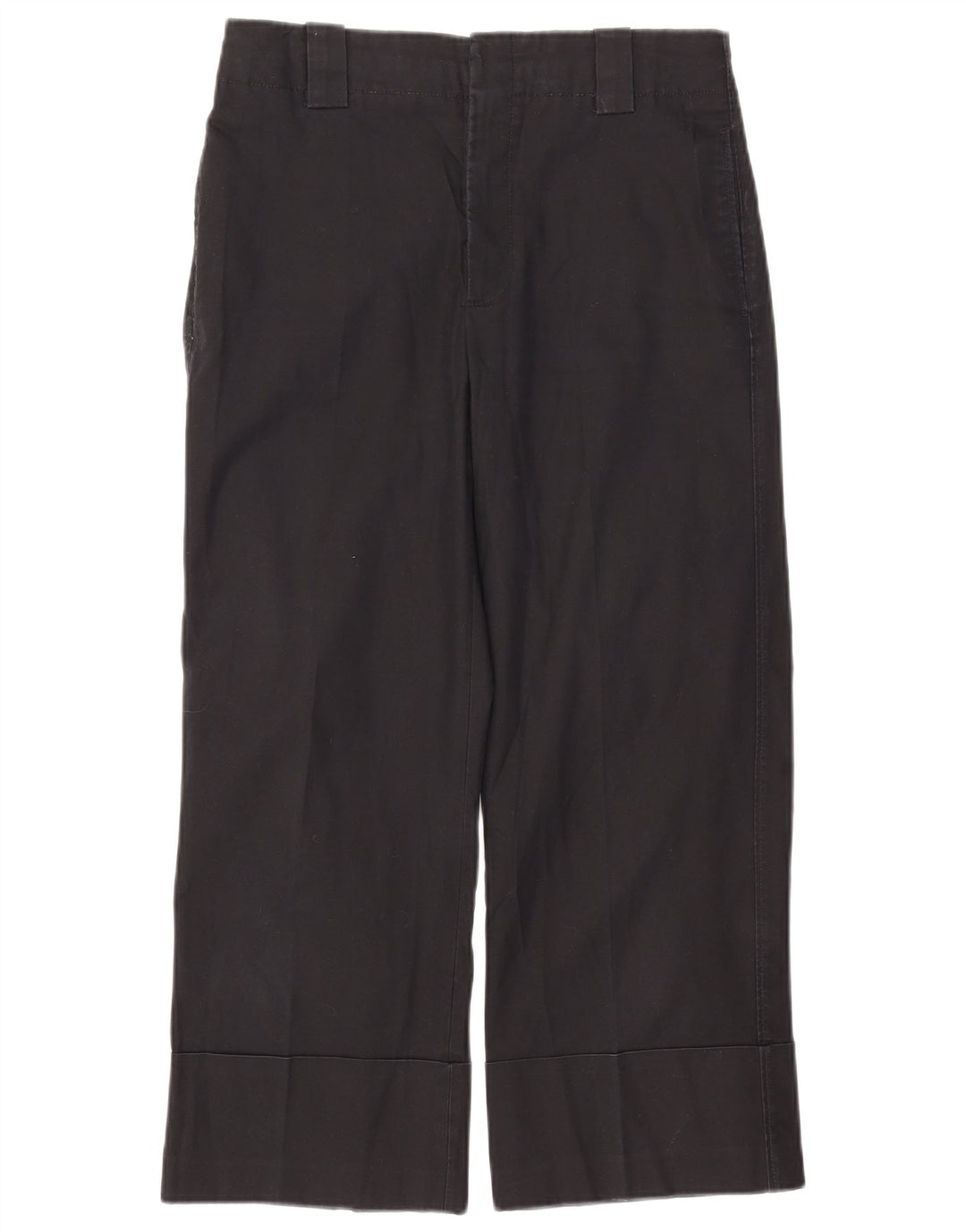 Pantaloni tăiați pentru femei Zara Mediu L28 L24 Bumbac negru