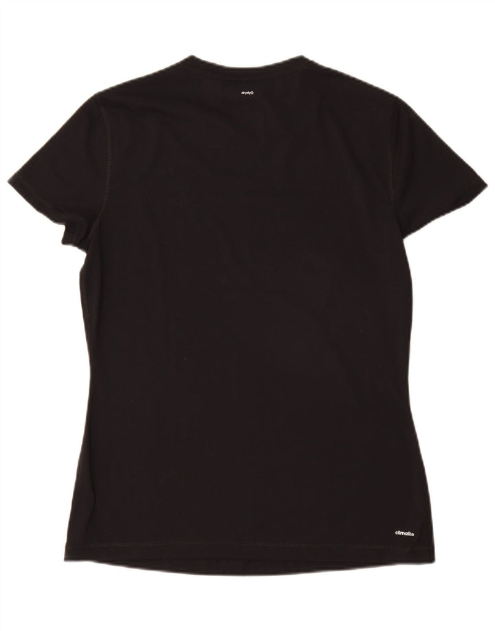 Tricou Adidas Climalite pentru femei, Marea Britanie 12/14 Poliester mediu negru