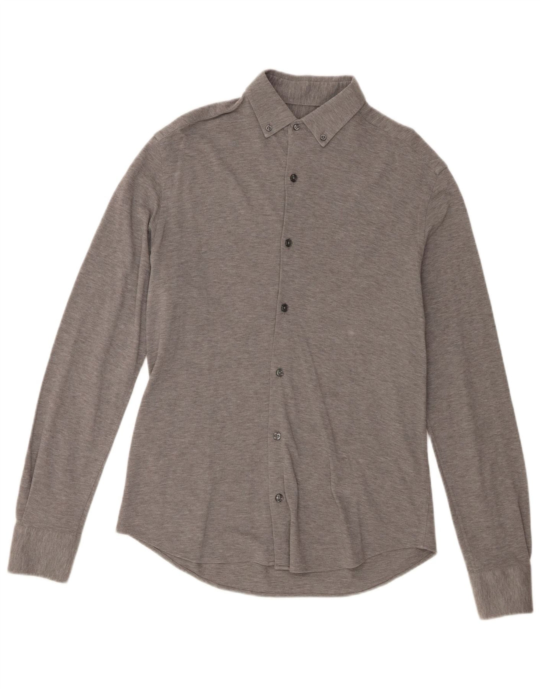 Cămașă Massimo Dutti pentru bărbați, gri mediu cu pete