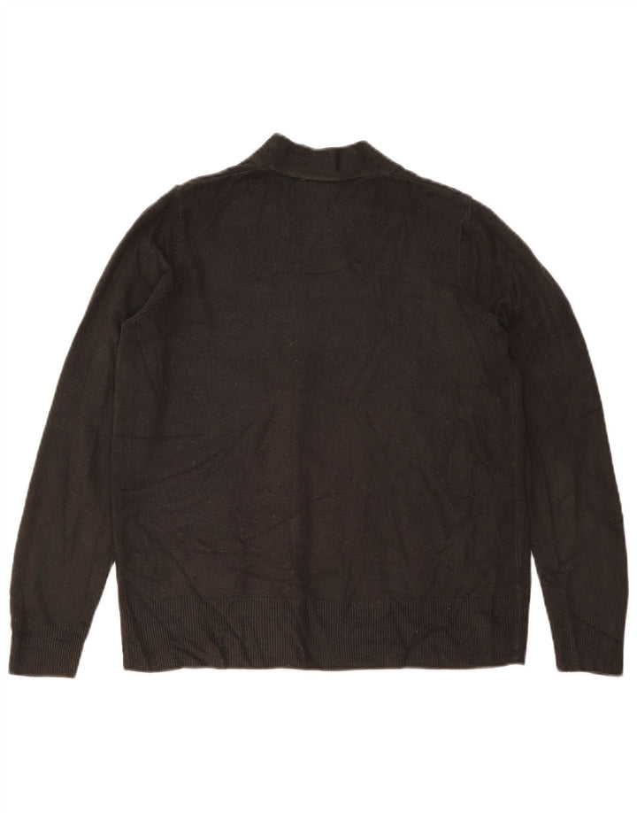 Pulover cardigan deschis pentru femei Marks & Spencer UK 14 Medium Negru Acrilic