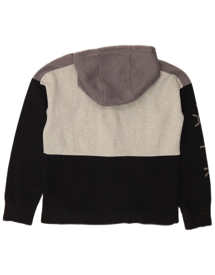 Pulover NIKE Air Graphic pentru băieți, cu fermoar, 13-14 ani, XL, negru, bloc de culoare