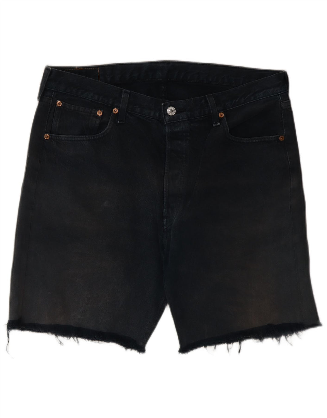 Pantaloni scurți din blugi pentru bărbați LEVI'S 501 W34 mari, bumbac bleumarin