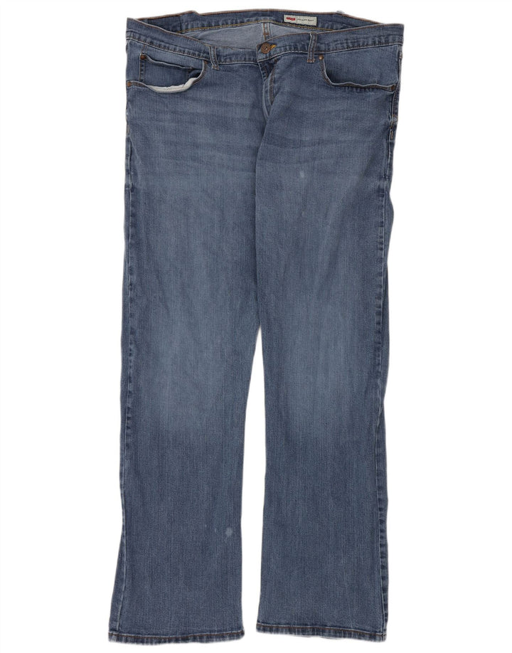 Blugi Bootcut Wrangler pentru bărbați, cu tăiere relaxată, W40 L32, bumbac albastru
