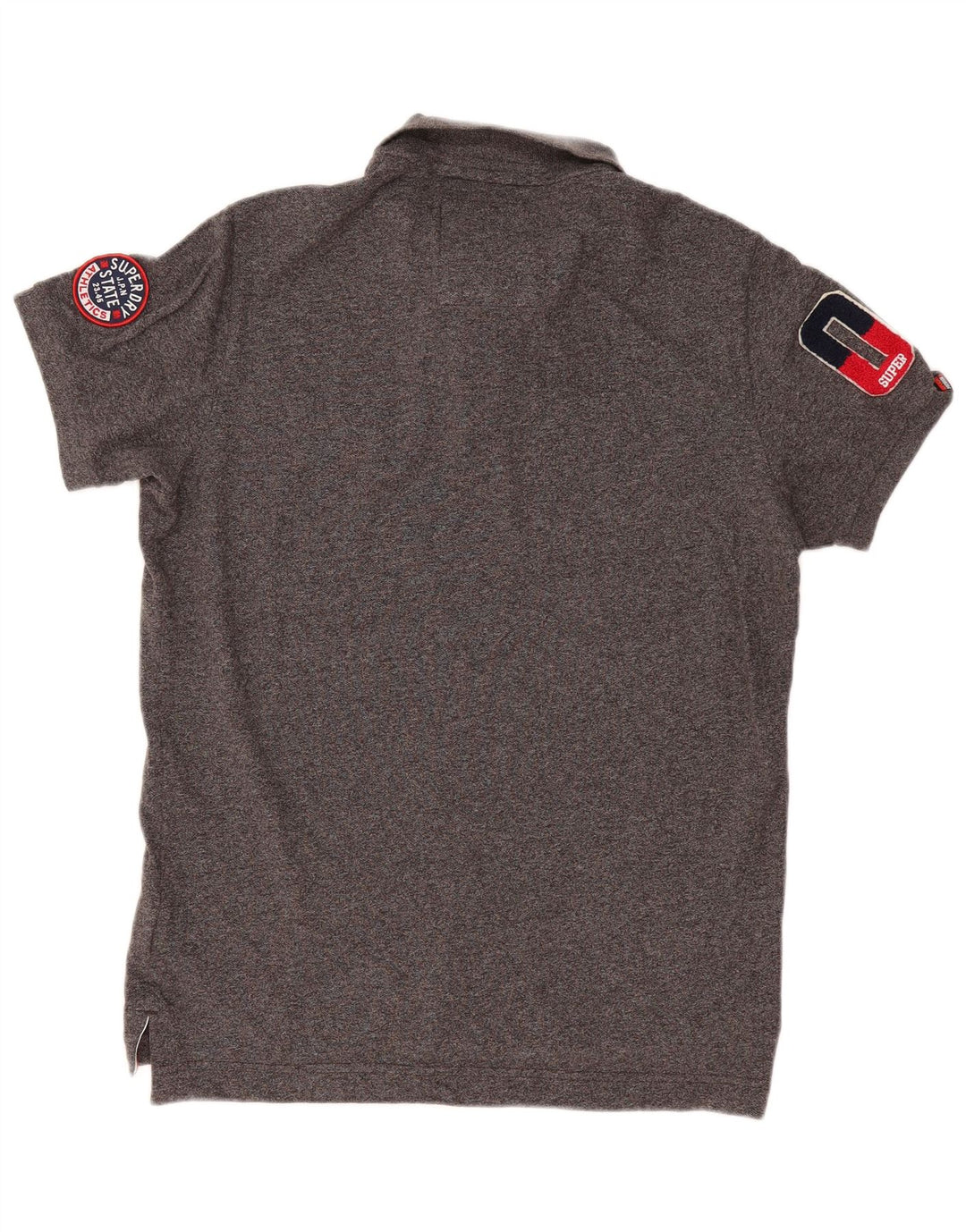 Tricou polo grafic pentru bărbați Superdry XL, bumbac cu pete gri