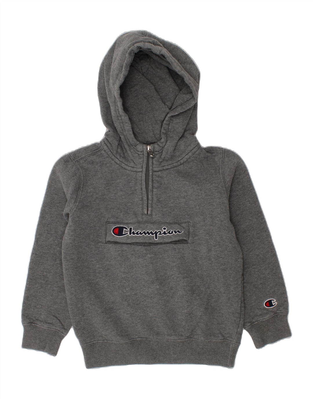 Boys Graphic Zip Neck Hoodie Jumper 5-6 Years Vintage Champion and Second-Hand Champion from Messina Hembry 