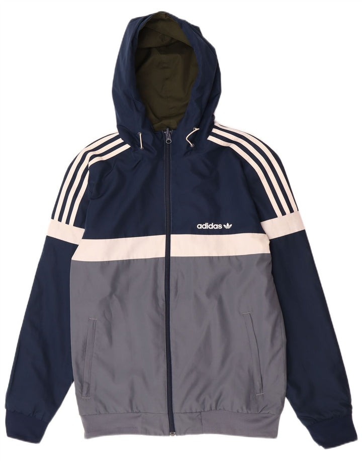 Jachetă reversibilă cu glugă pentru bărbați Adidas UK 36 Poliester kaki mic