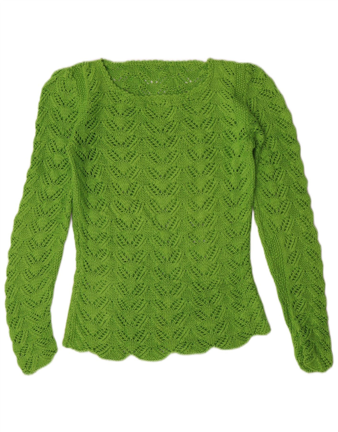 Pulover pentru femei VINTAGE cu gâtul cu barca UK 8 Small Green