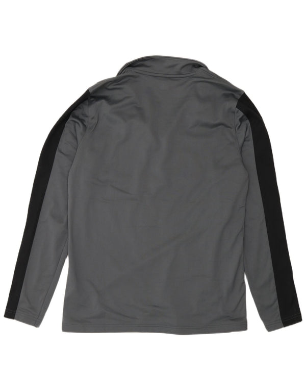 Top de trening Under Armour pentru bărbați, cu fermoar și gât, colorat mare, gri