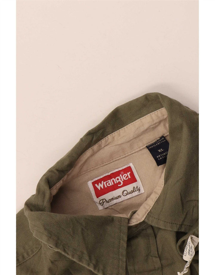 Cămașă pentru bărbați Wrangler XL Kaki Bumbac