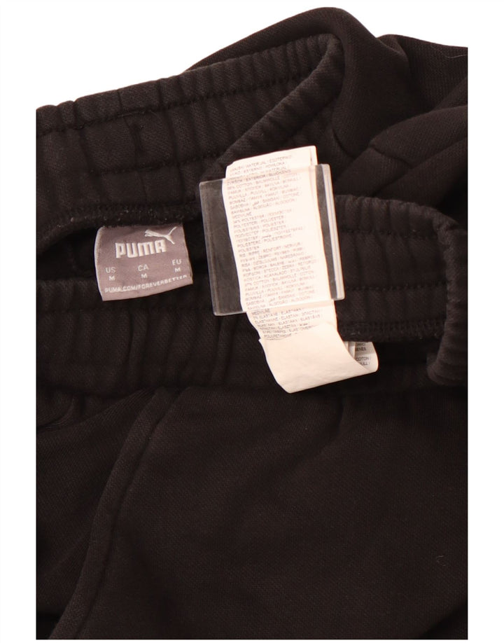 Pantaloni de trening PUMA pentru bărbați Joggeri, bumbac mediu negru