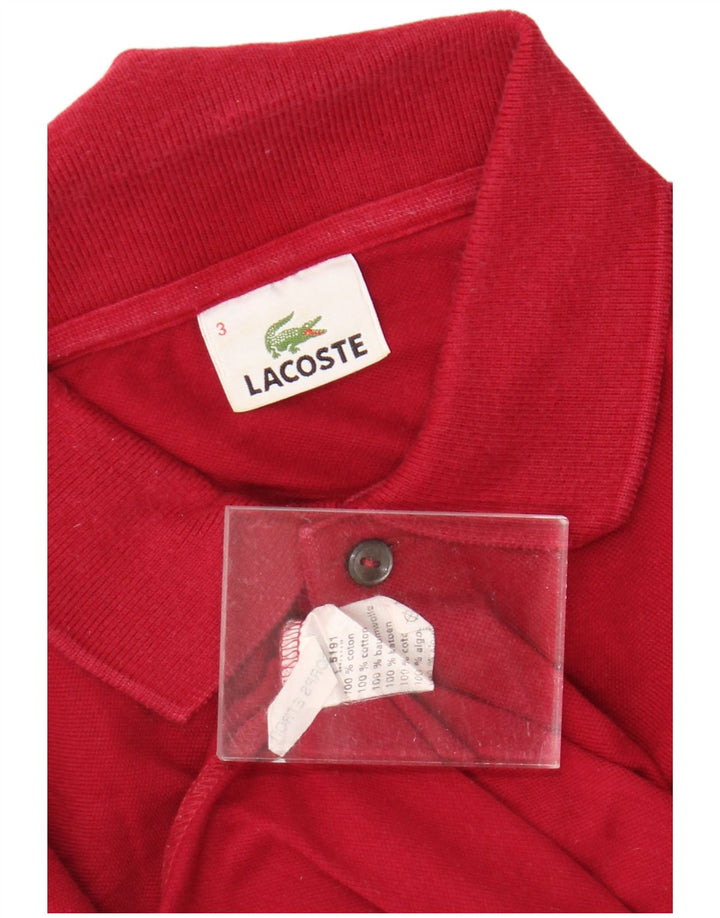 Tricou polo pentru bărbați LACOSTE Mărimea 3 Bumbac roșu mic