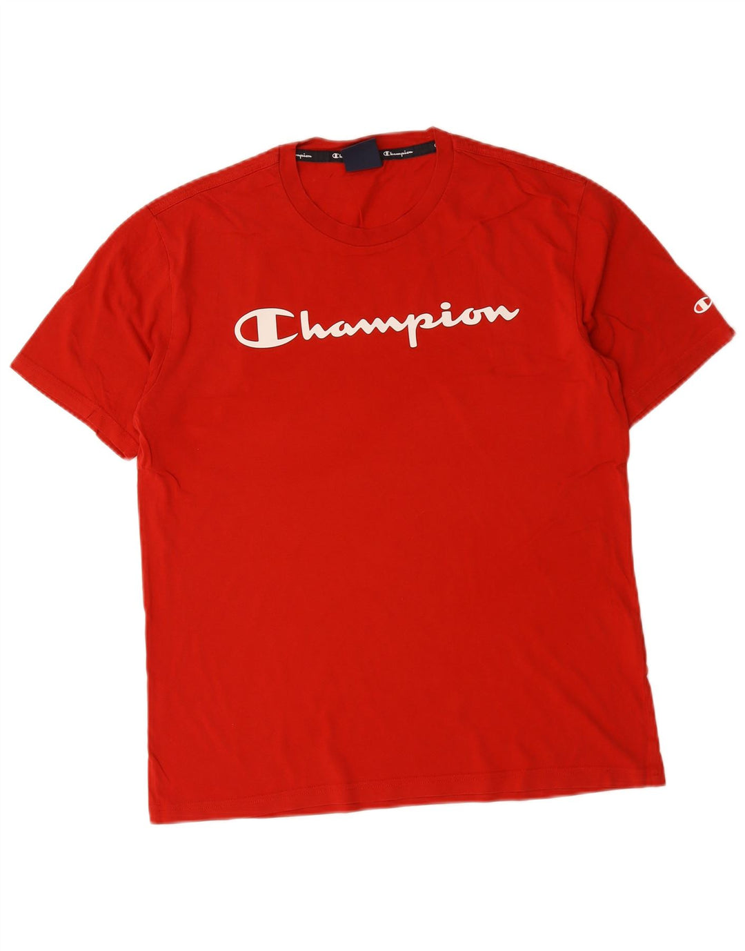 Tricou grafic pentru bărbați Champion Top din bumbac roșu mediu