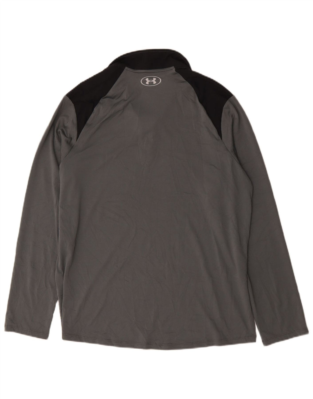 Top de trening Under Armour pentru bărbați, cu fermoar și gât, colorat mare, gri