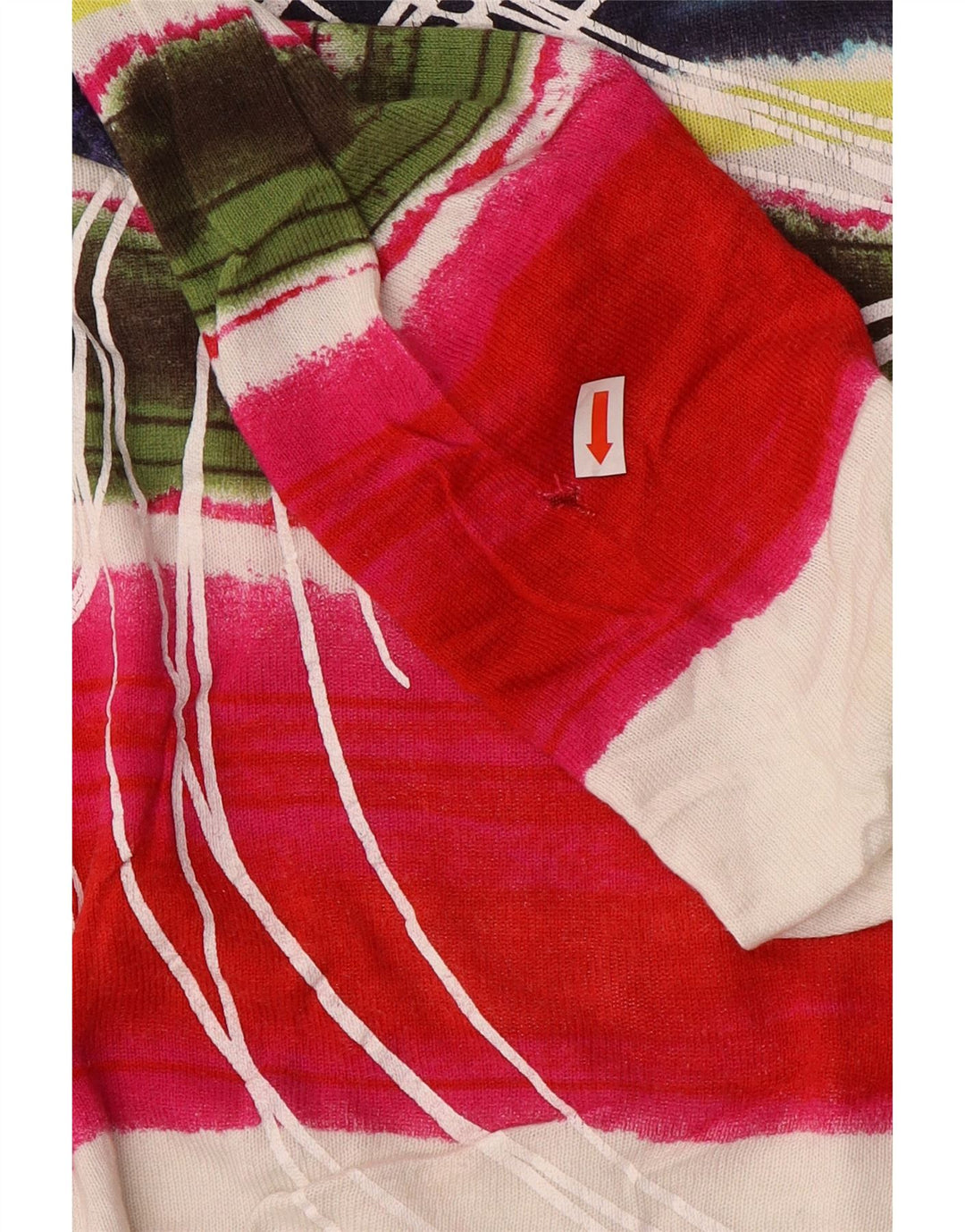 Pulover pentru femei Desigual cu gât de barcă UK 12 Medium Multicolor