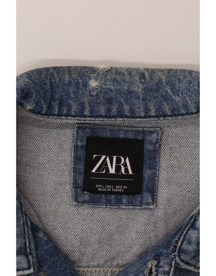 Jachetă din denim învechită pentru bărbați Artist Artist, UK 42, mare, albastru, mozaic