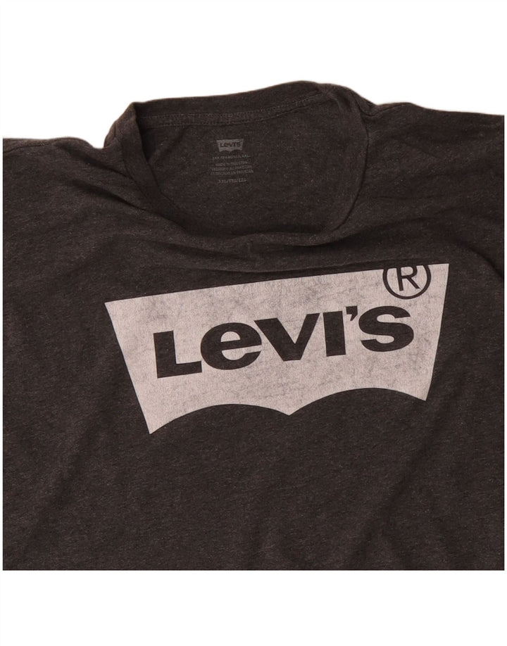 Tricou grafic pentru bărbați LEVI'S Top 2XL bumbac gri