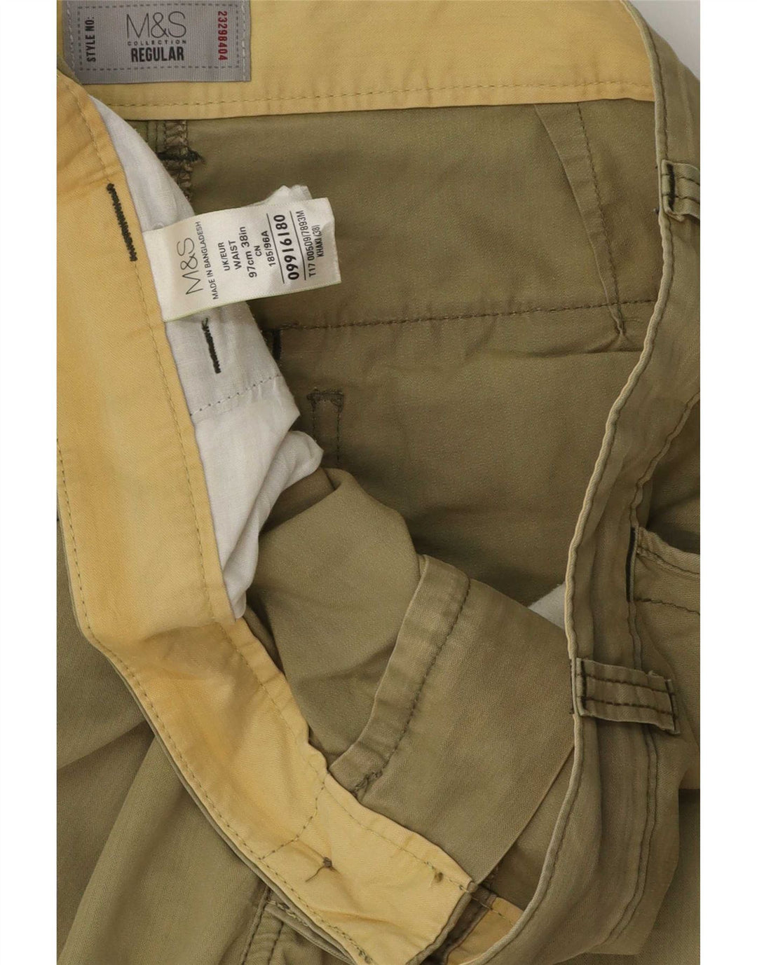 Pantaloni scurți pentru bărbați Marks & Spencer Regular Cargo W38 XL Kaki Bumbac