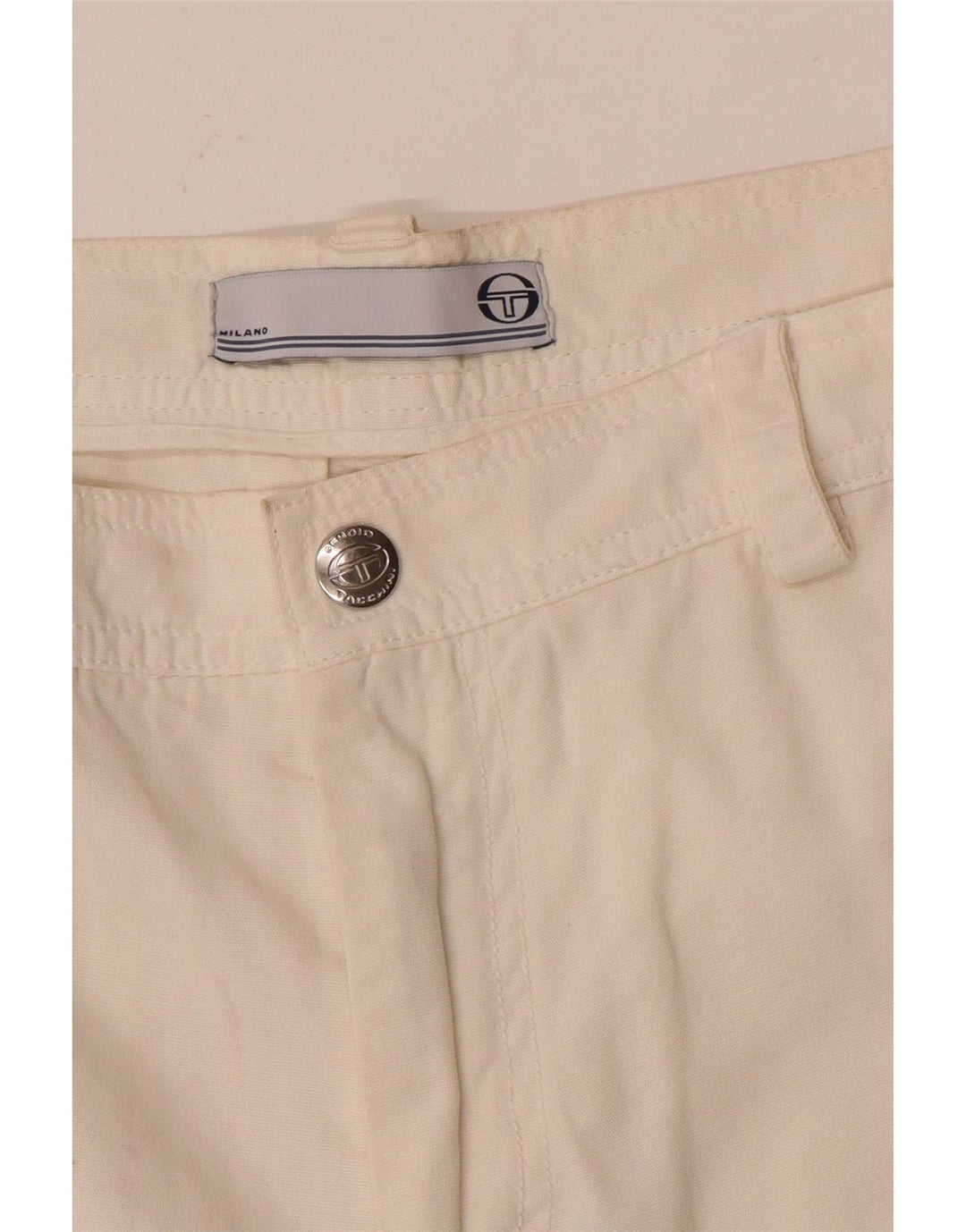 Pantaloni scurți cargo pentru bărbați Sergio Tacchini W32 Medium White