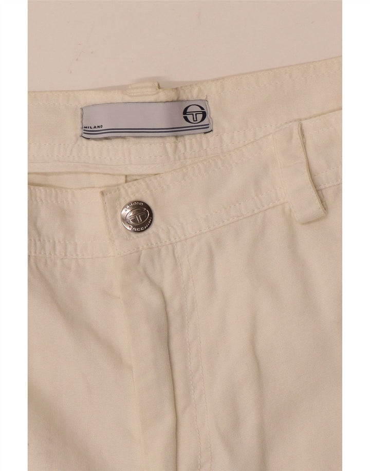 Pantaloni scurți cargo pentru bărbați Sergio Tacchini W32 Medium White