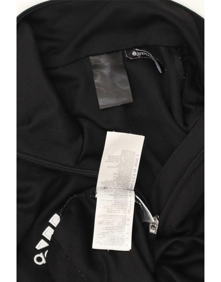 Adidas Climalite Zip Neck Pullover Trening Top Mare Poliester Negru