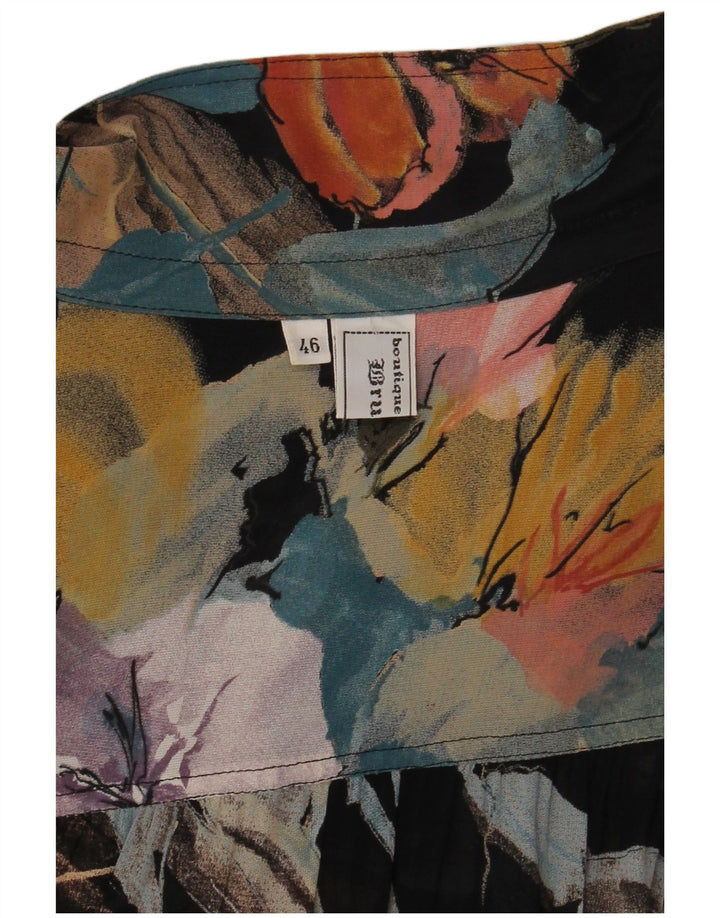 Bluză cămașă pentru femei VINTAGE IT 46 mare, multicoloră, florală