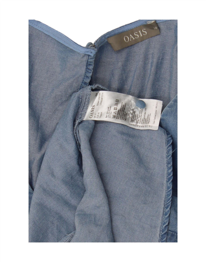 Bluză Oasis pentru femei UK 14 Medium Blue Lyocell