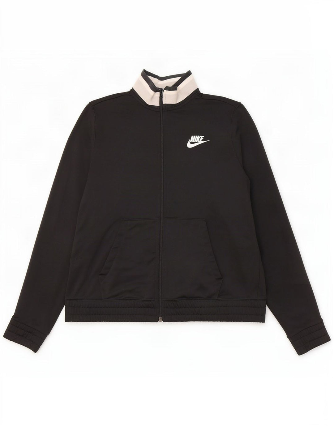 Jachetă de top pentru trening Nike pentru femei UK 14 Medium Black Colorblock Poliester