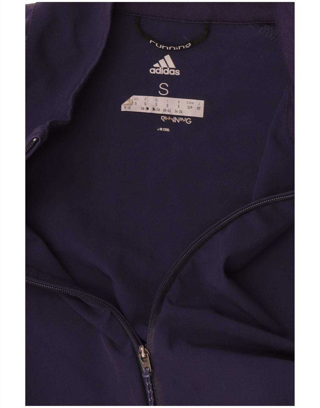 Jachetă de top de trening pentru alergare Adidas pentru femei UK 8/10 Small Bleumarin