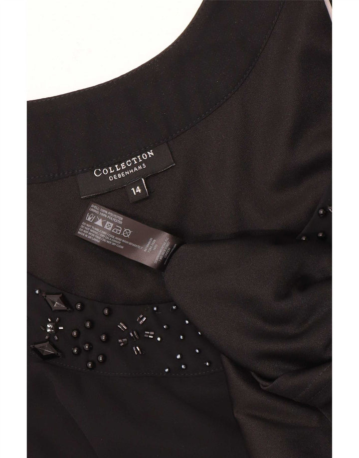 Rochie A-Line fără mâneci pentru femei Debenhams UK 14 Poliester mediu negru