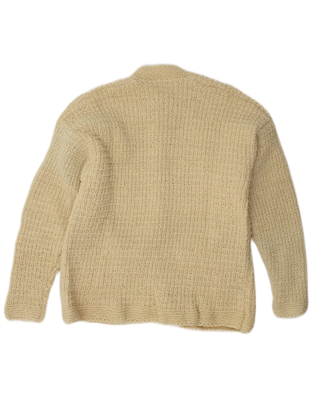 Pulover cardigan vintage pentru femei UK 12 Medium Off White