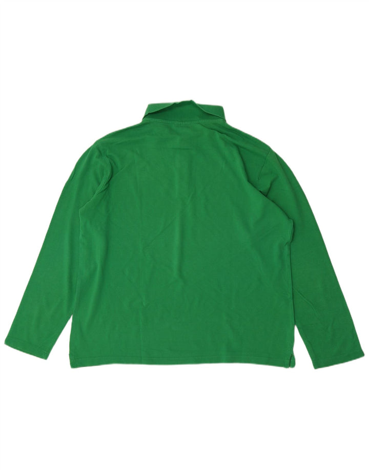 Tricou polo pentru bărbați Kappa cu mânecă lungă, verde mare