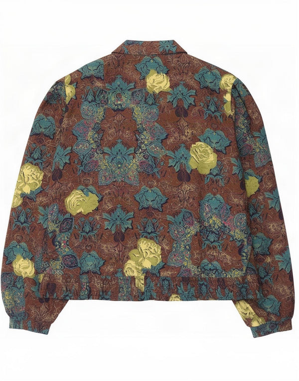 Bluză de damă Vintage cămașă supradimensionată EU 44 XL Multicolor Floral