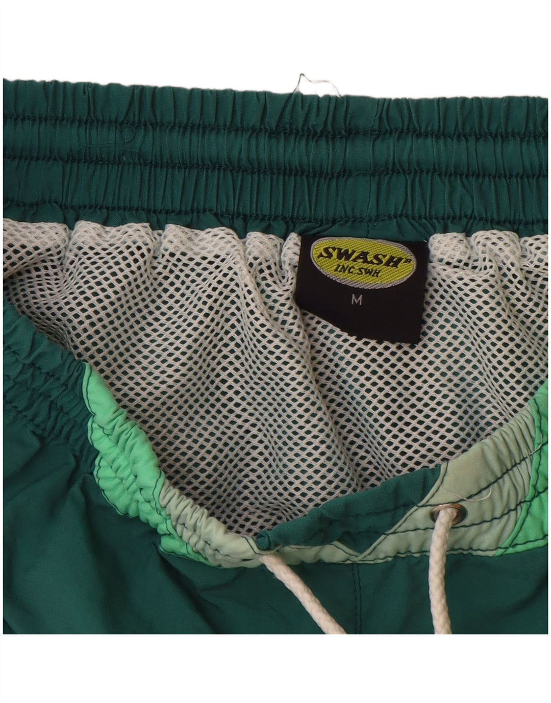 Pantaloni scurți de înot SWASH pentru băieți 11-12 ani, verde mediu, poliamidă color bloc