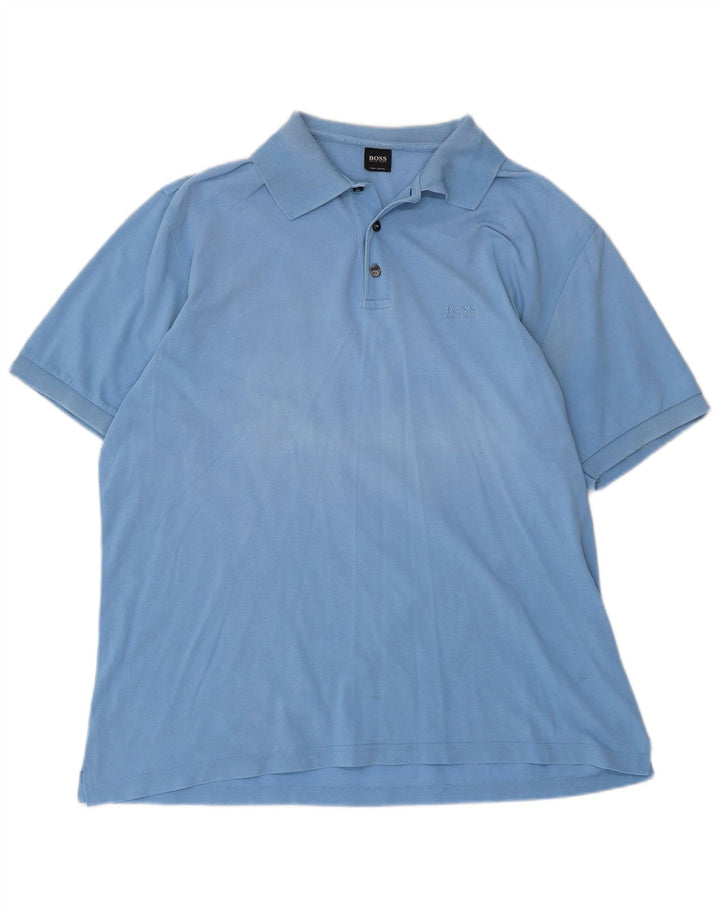 Cămașă polo HUGO BOSS pentru bărbați XL Bumbac albastru