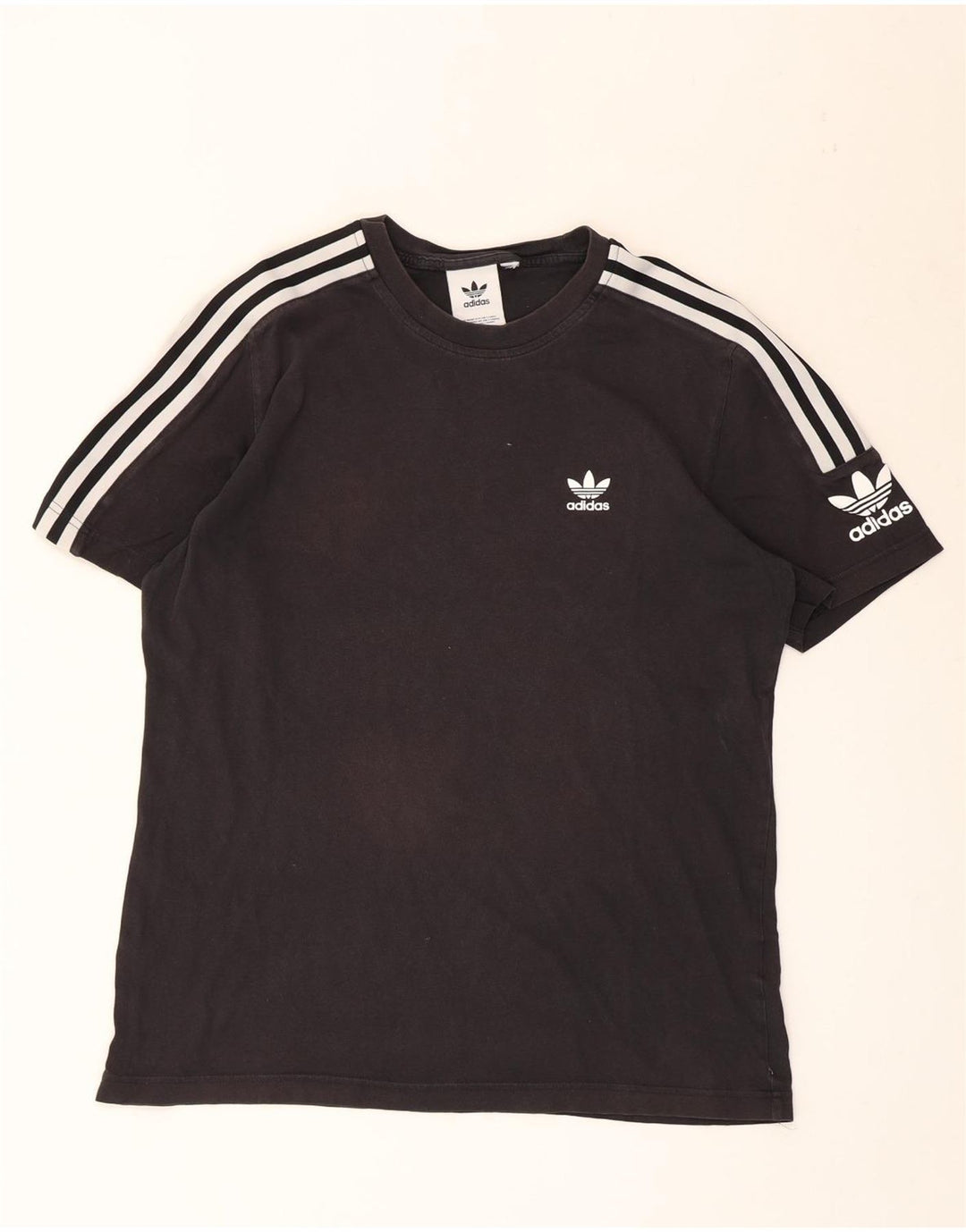 Tricou pentru bărbați Adidas Top Mediu Negru Bumbac