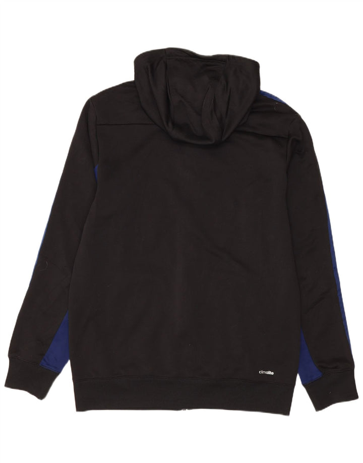 Pulover ADIDAS Climalite Zip pentru bărbați, mediu negru, bloc de culoare