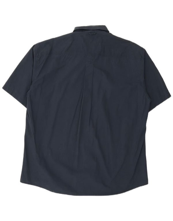 Cămașă pentru bărbați TIMBERLAND cu mânecă scurtă XL, bumbac bleumarin