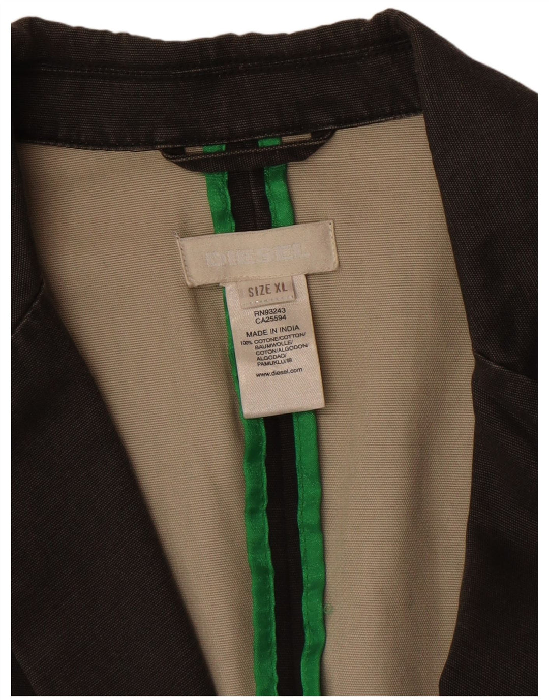 Jachetă pentru bărbați Diesel Graphic cu 2 nasturi, UK 42 XL, bumbac gri