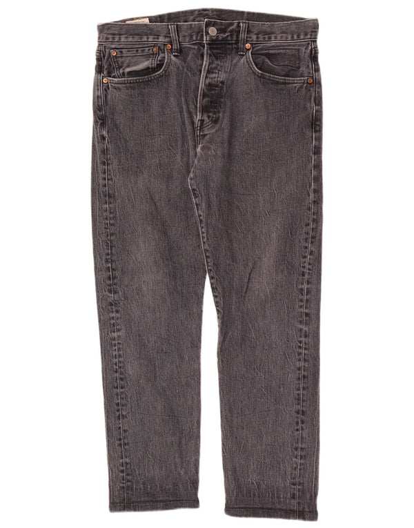 Levi's Mens 501 Straight Jeans W33 L28 Grey Cotton