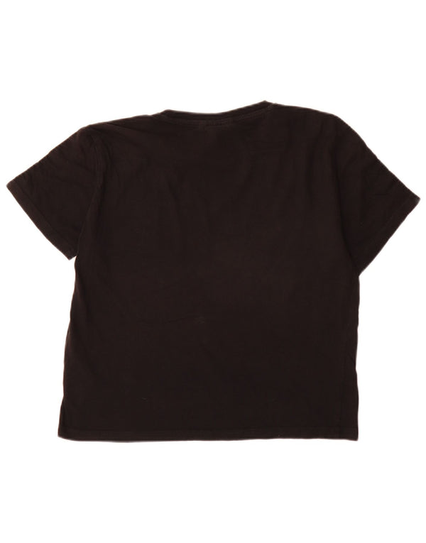 Tricou cu grafic pentru femei Fila Top UK 14 Medium Black Colorblock Bumbac