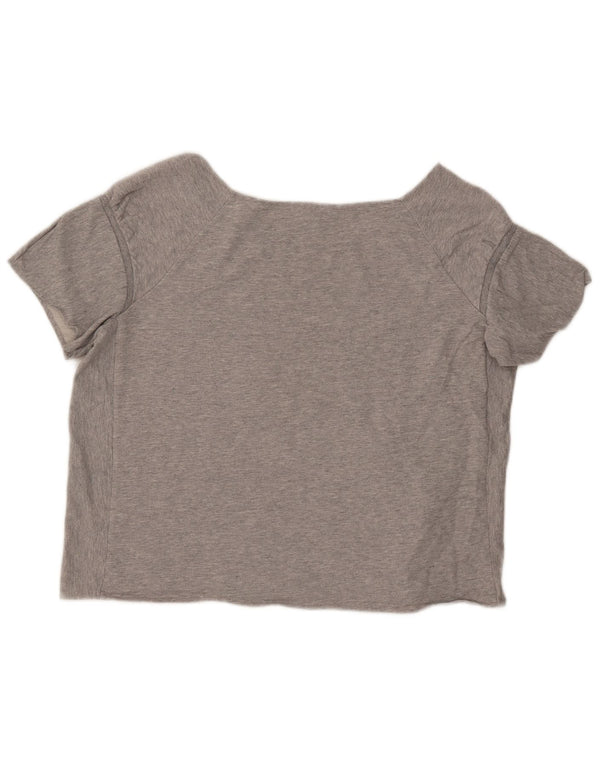 Tricou cu grafic supradimensionat pentru femei Adidas UK 16 Large Grey Flecked