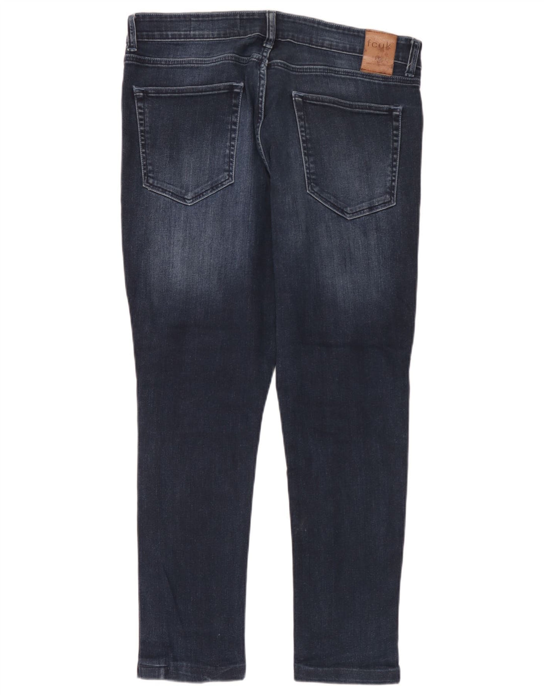 Blugi slim pentru bărbați French Connection Distressed W36 L28 Bumbac bleumarin