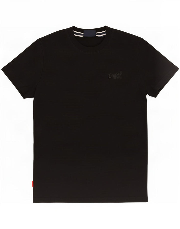 Superdry Tricou pentru bărbați Top mediu negru bumbac