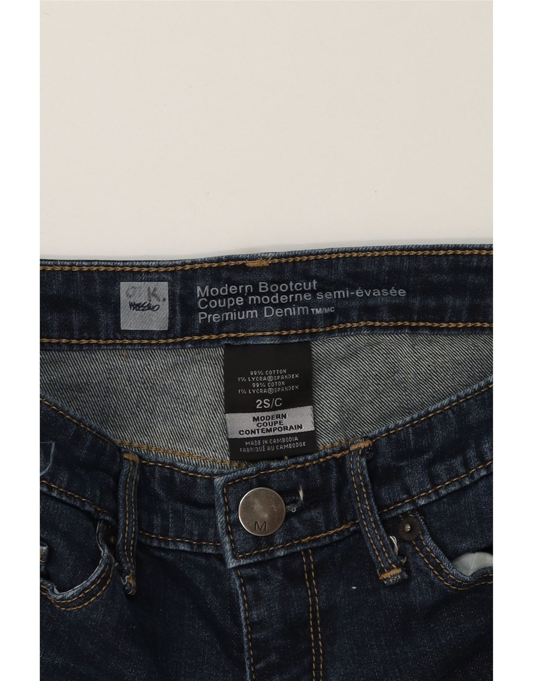 MOSSIMO Womens Bootcut Jeans US 2 XS W28 L30 Blue Cotton Vintage Mossimo and Second-Hand Mossimo from Messina Hembry 