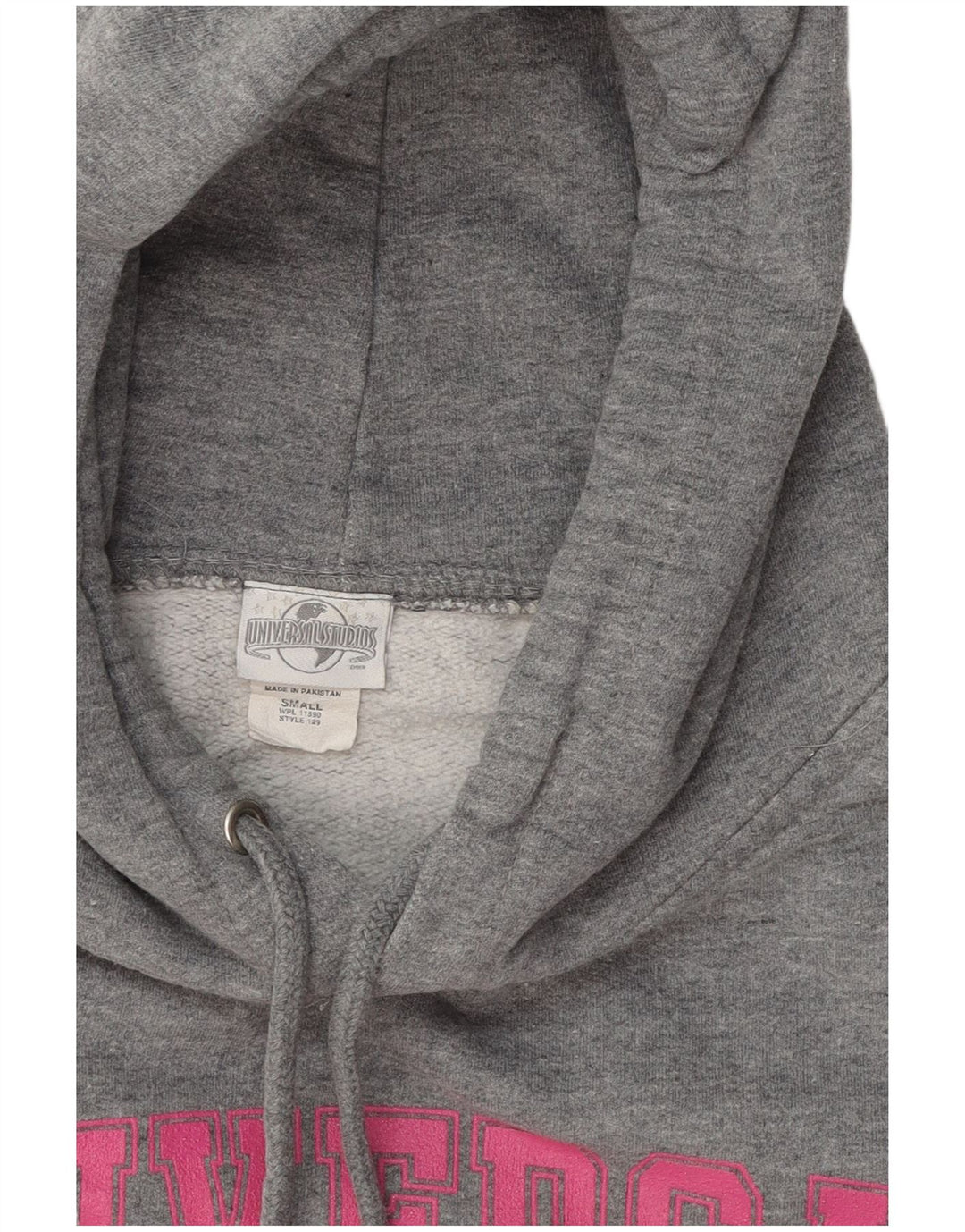 UNIVERSAL STUDIOS Womens Oversized Graphic Hoodie Jumper UK 10 Small Grey
