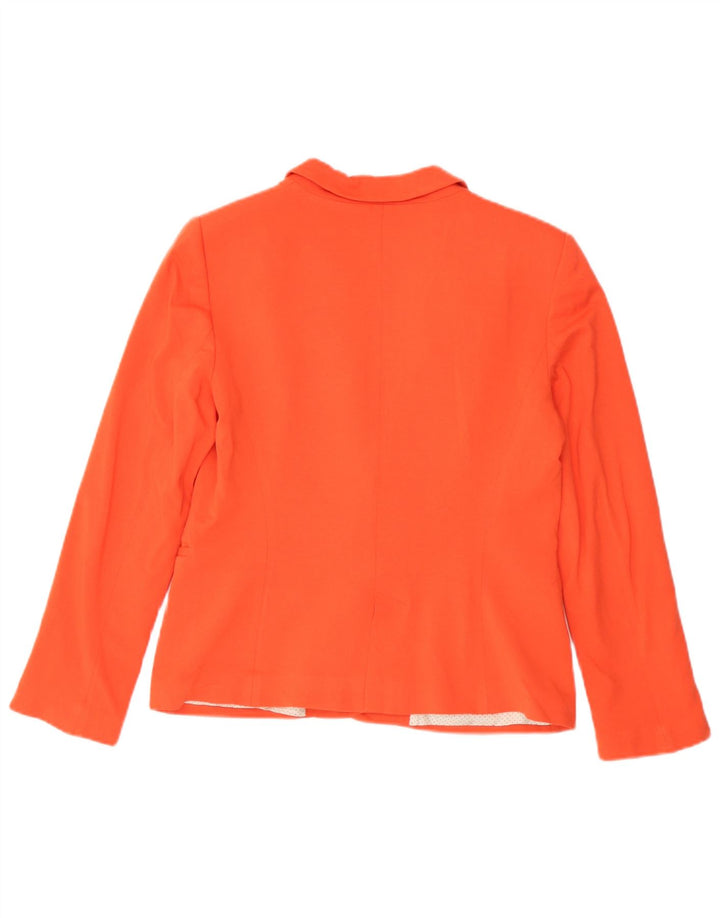 Blazer pentru femei Zara cu 1 nasture UK 14 mare portocaliu viscoză