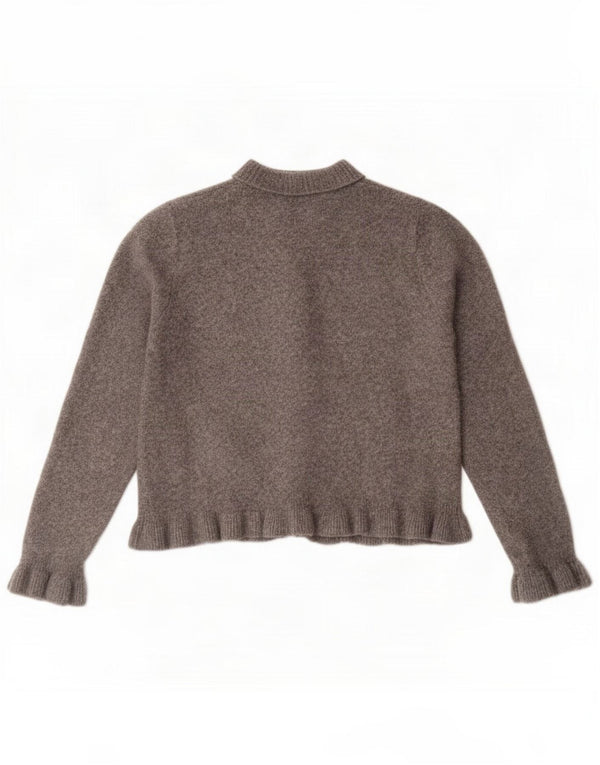 Pulover cardigan pentru femei Zara UK 14 Medium Gri Poliester