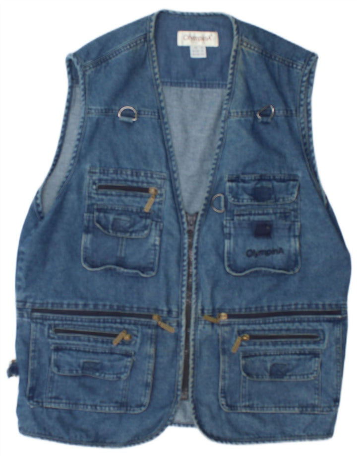 Olympia Denim Utility Gilet pentru bărbați UK 38 Medium Blue Bumbac