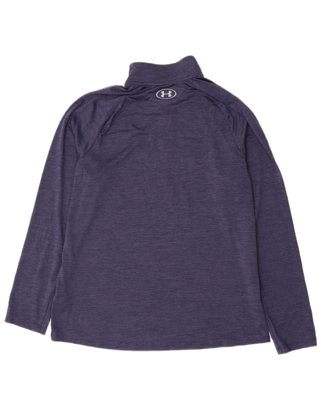 Top de trening Under Armour pentru bărbați, cu fermoar și gât, cu dungi mari, albastru